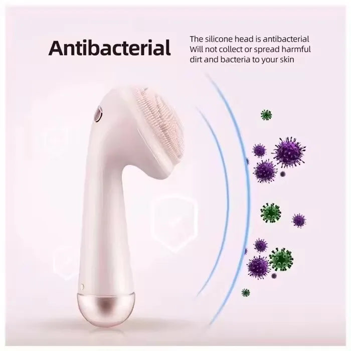 Brosse nettoyante électrique avec 4 modes - en silicone